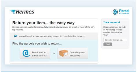 hermes return tracking.